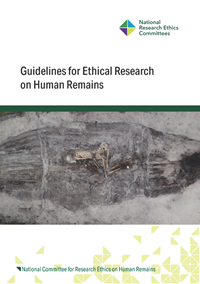 Cover of the guidelines showing an ancient boat grave